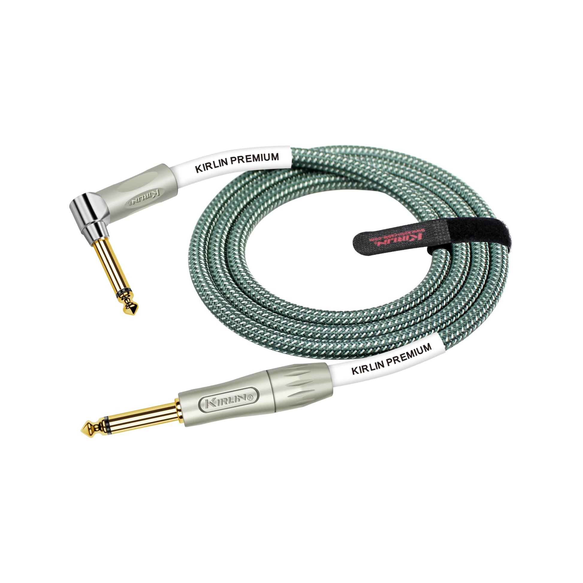 KIRLIN Cable de instrumento de ángulo recto a recto, Ol, 20 feet