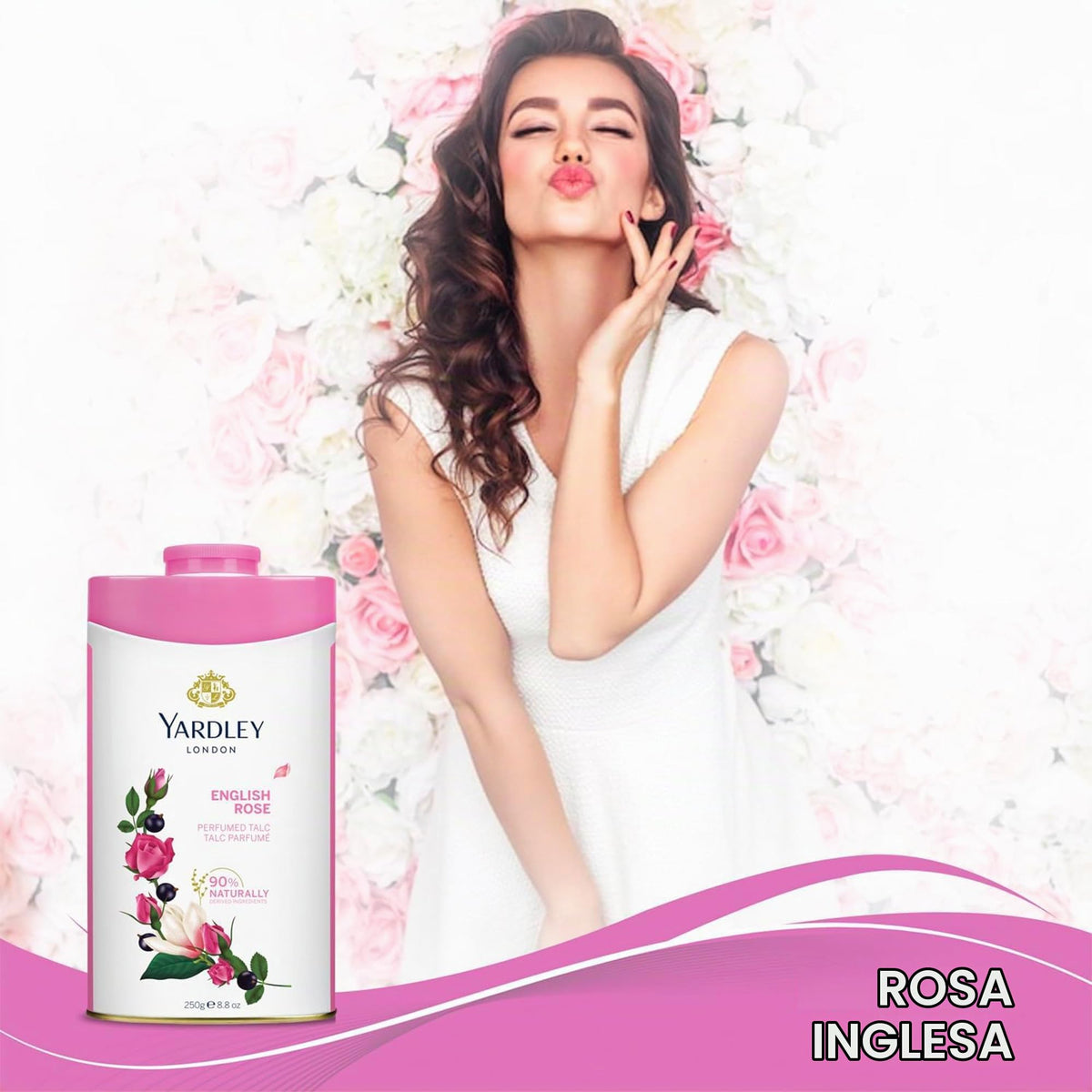 Yardley English Perfumed Talc, Rose