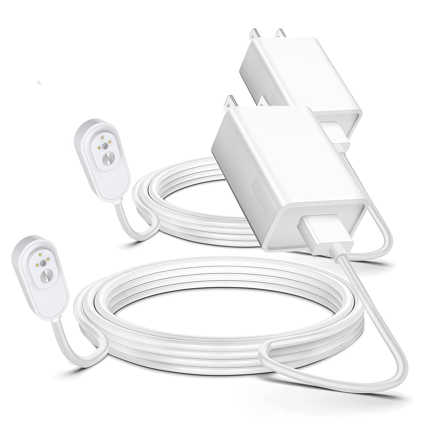 Arlo - Paquete de 2 cargadores de cámara de 10 pies compatibles con Arlo Pro 5S 2K, Pro 4, Pro 3, Ultra 2, Ultra, Floodlight, Go 2 cámaras, arlo cable de carga magnético para exteriores resistente a
