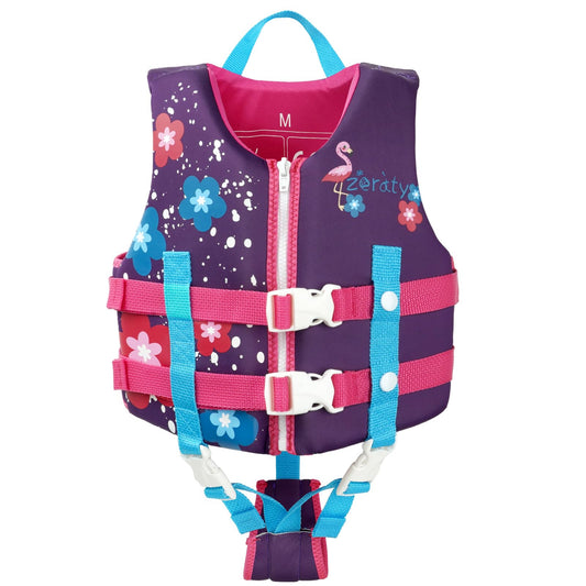 Chaleco de Natación Neopreno Zeraty Azul con Correas de Seguridad Ajustables para Niños y Niñas de 36 a 80 Libras