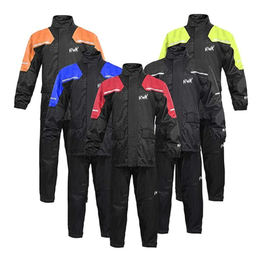 HWK - Traje de lluvia de motocicleta para hombres y mujeres, ropa, chamarras y pantalones reflectantes, traje de lluvia impermeable