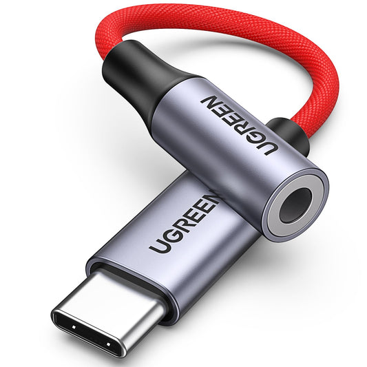UGREEN Adaptador USB C a Jack 3.5 mm, DAC Chip HiFi Audio Adaptador para Auricular, Compatible con iPad Pro, iPhone 16/15, 8t/8 Pro, Galaxy S24/S23/S22, Huawei P40/P30, Xiaomi Mi 11/10/9