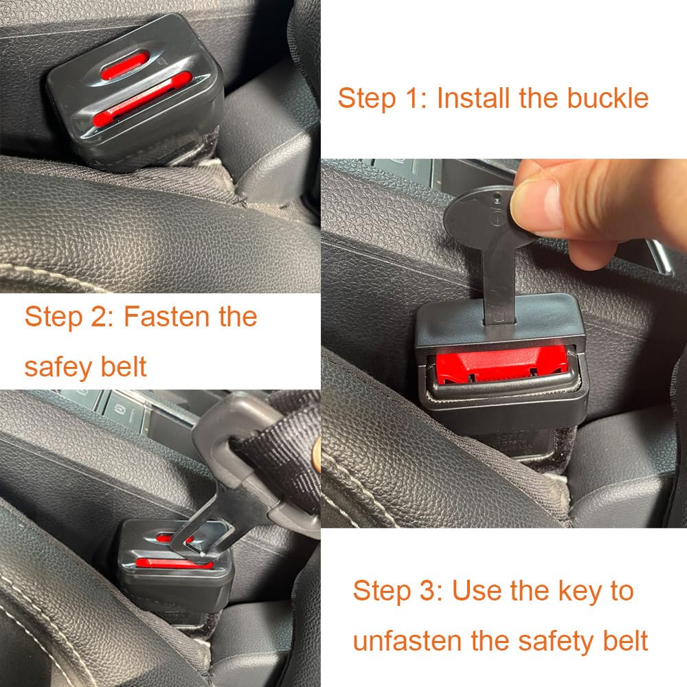 Dokoshia - Funda protectora de hebilla para cinturón de seguridad para niños y necesidades especiales para evitar que se desabroche, ajuste universal para la mayoría de coches (no para camiones