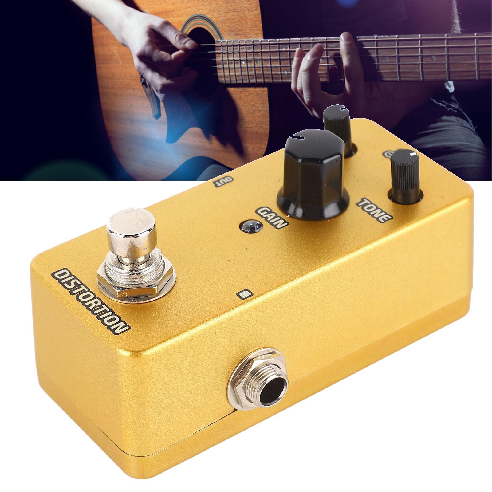 Pedal de Efectos de Guitarra Eléctrica Distorsión de Bloque único Pedal de Guitarra Mini Amplificador de Modulación Pedal de Simulación para Diferentes Escenarios de Juego