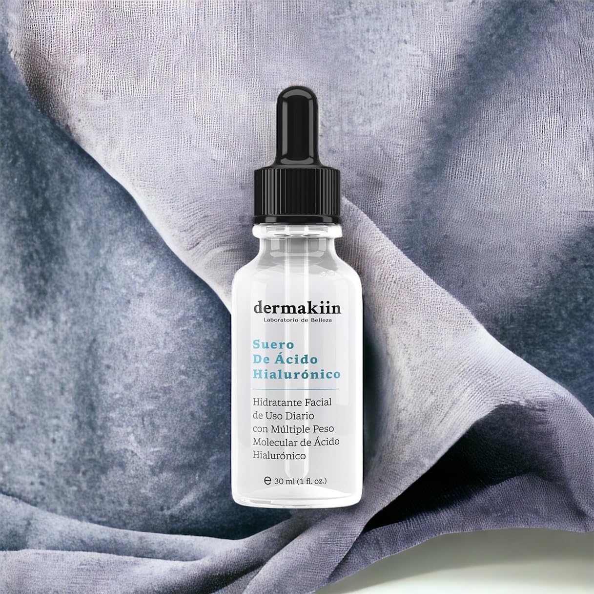 Dermakiin - Suero Antiedad de Ácido Hialurónico - Suero Fortificante Vegano con Ácido Hialurónico Multimolecular e Ingredientes Naturales - Para todo tipo de piel - 30 ml