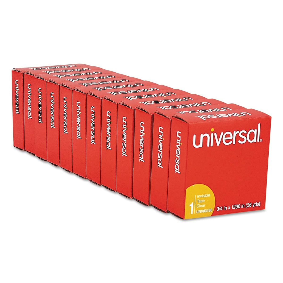 Cinta Transparente Universal Office Products 3/4" x 1296" 1" Core 12 Unidades