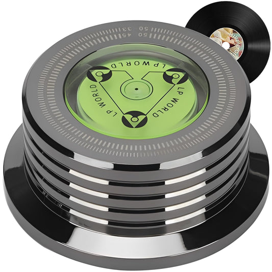 Estabilizador de Discos de Vinilo UTHBVSVK 50Hz Negro con Nivelación y Medición de Velocidad 280g