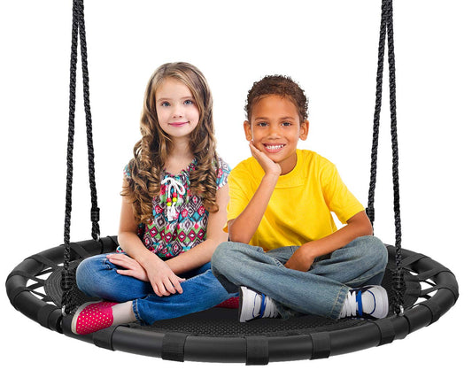 Columpio Ronda para Niños Sorbus Negro con Accesorios para Interior y Exterior