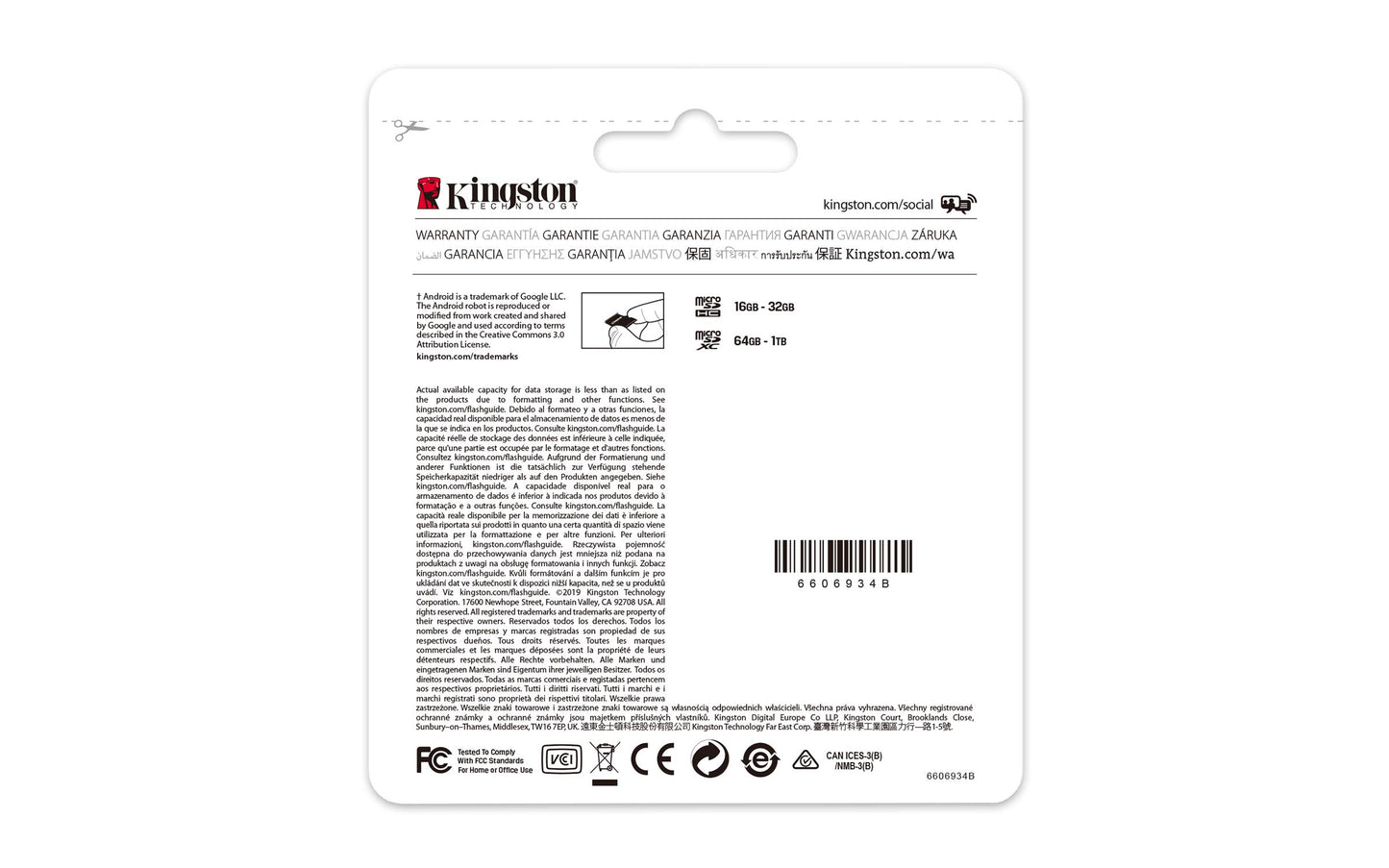Kingston MicroSDXC Select Plus 512GB (Con Adaptador a SD) Clase 10, UHS-I, U3, V30 Lectura: 100MB/s y Escritura: 85MB/s (SDCS2/512GB)