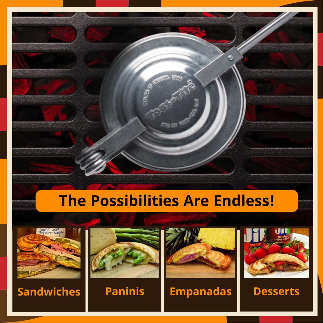 Parrilla para Sándwich Toas-Tite Plateada con Mango XL