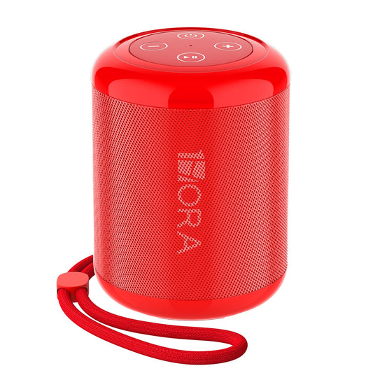 Bocina Bluetooth Portátil 1 Hora Rojo Mini Altavoz Inalámbrico 5W Ideal para Viajar y Campear