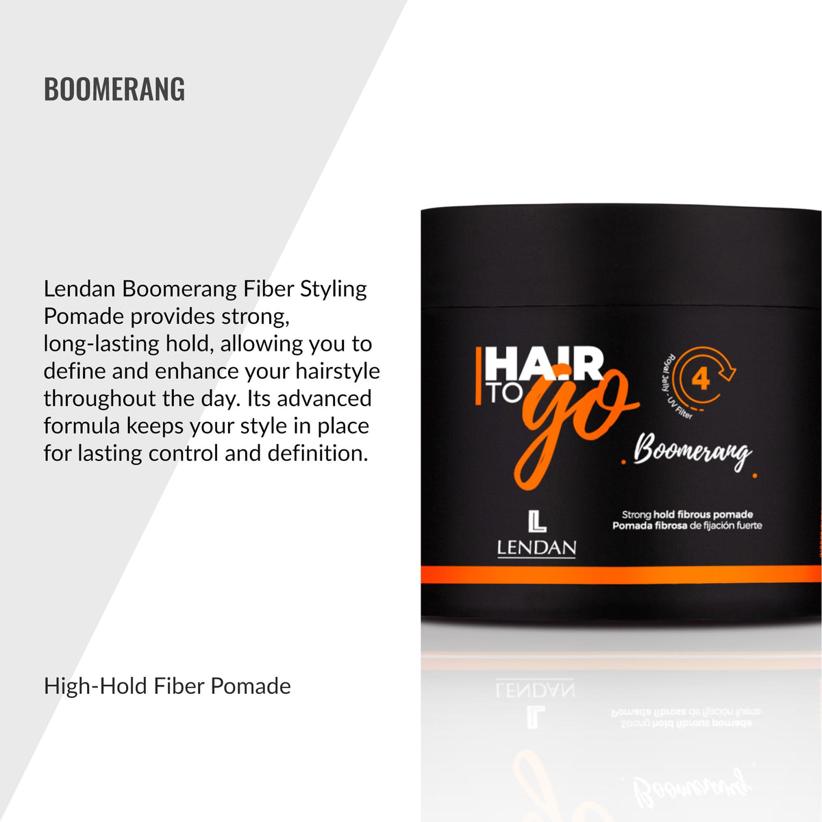 Lendan Hair To Go Boomerang Fibrous Pomade – Strong Hold & Matte Finish, 100ml