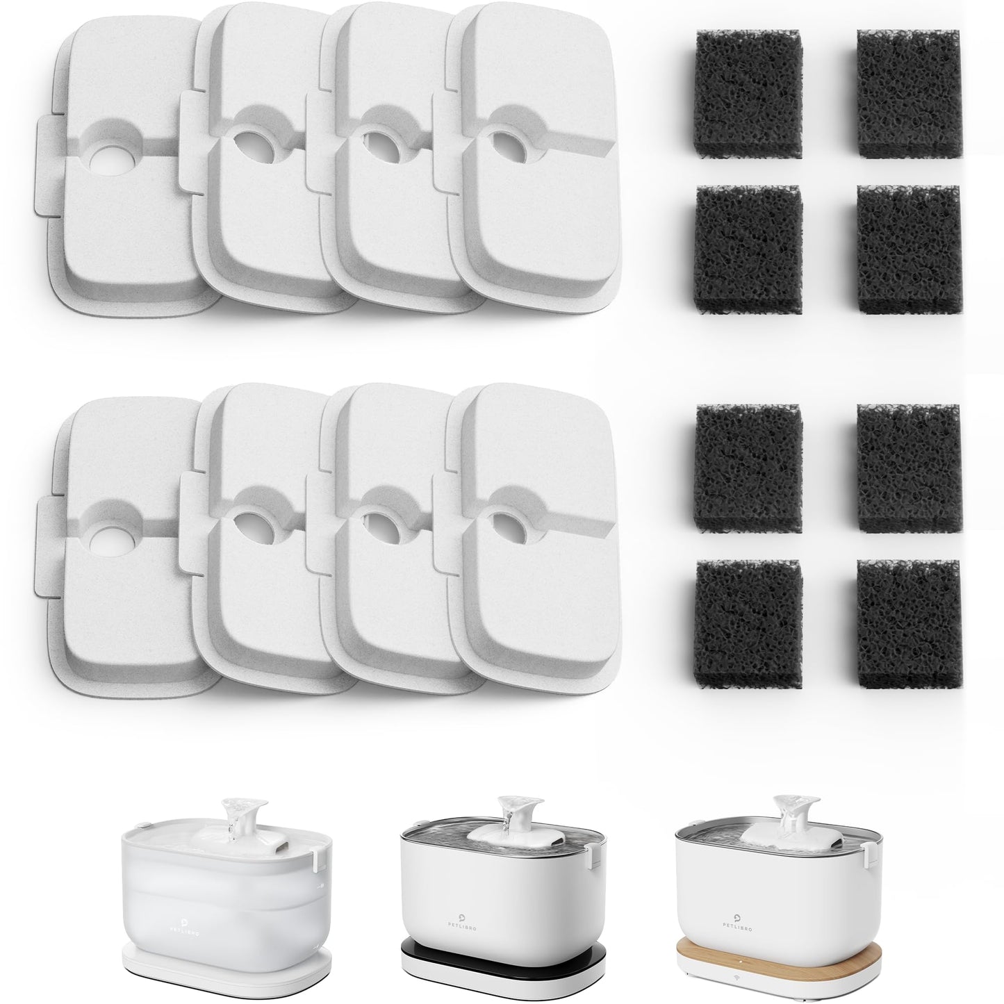 Filtros de Repuesto PETLIBRO Dockstream Ultra Silenciosos para Mascotas 8 Paquetes
