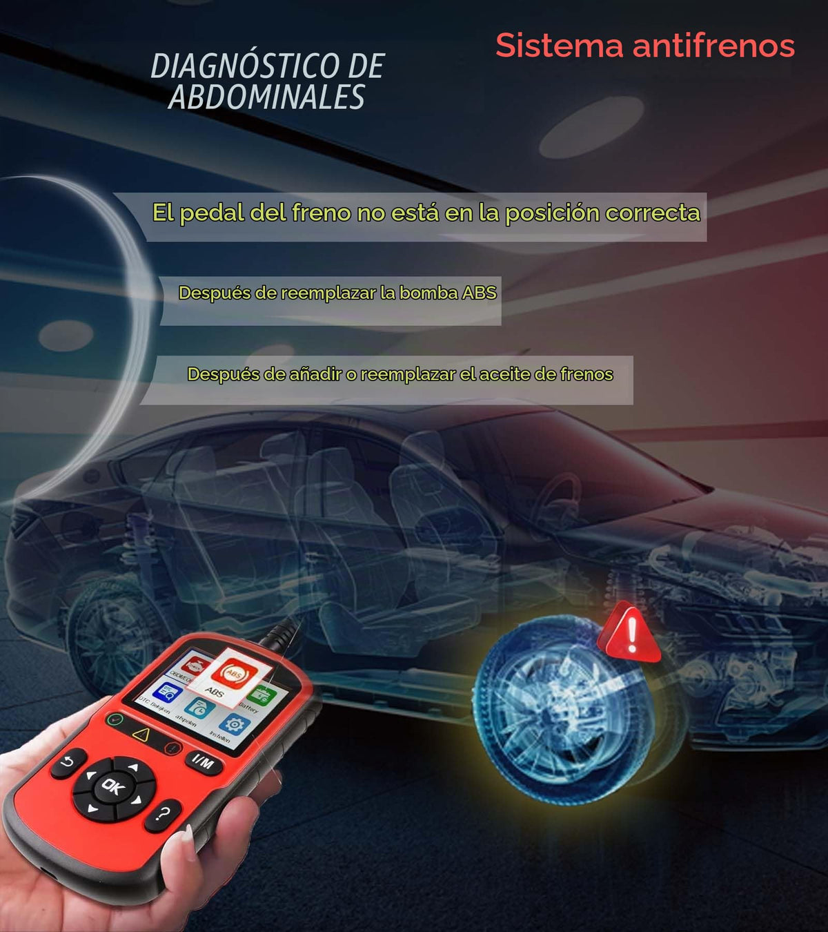 Escáner OBD2 Autel AutoLink AL549 Rojo con Diagnóstico AutoVin y Prueba de Batería para Automóvil