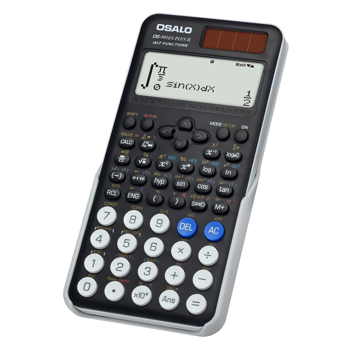 Calculadora Científica OSALO Negro 417 Funciones Pantalla de Escritura para Estudiantes