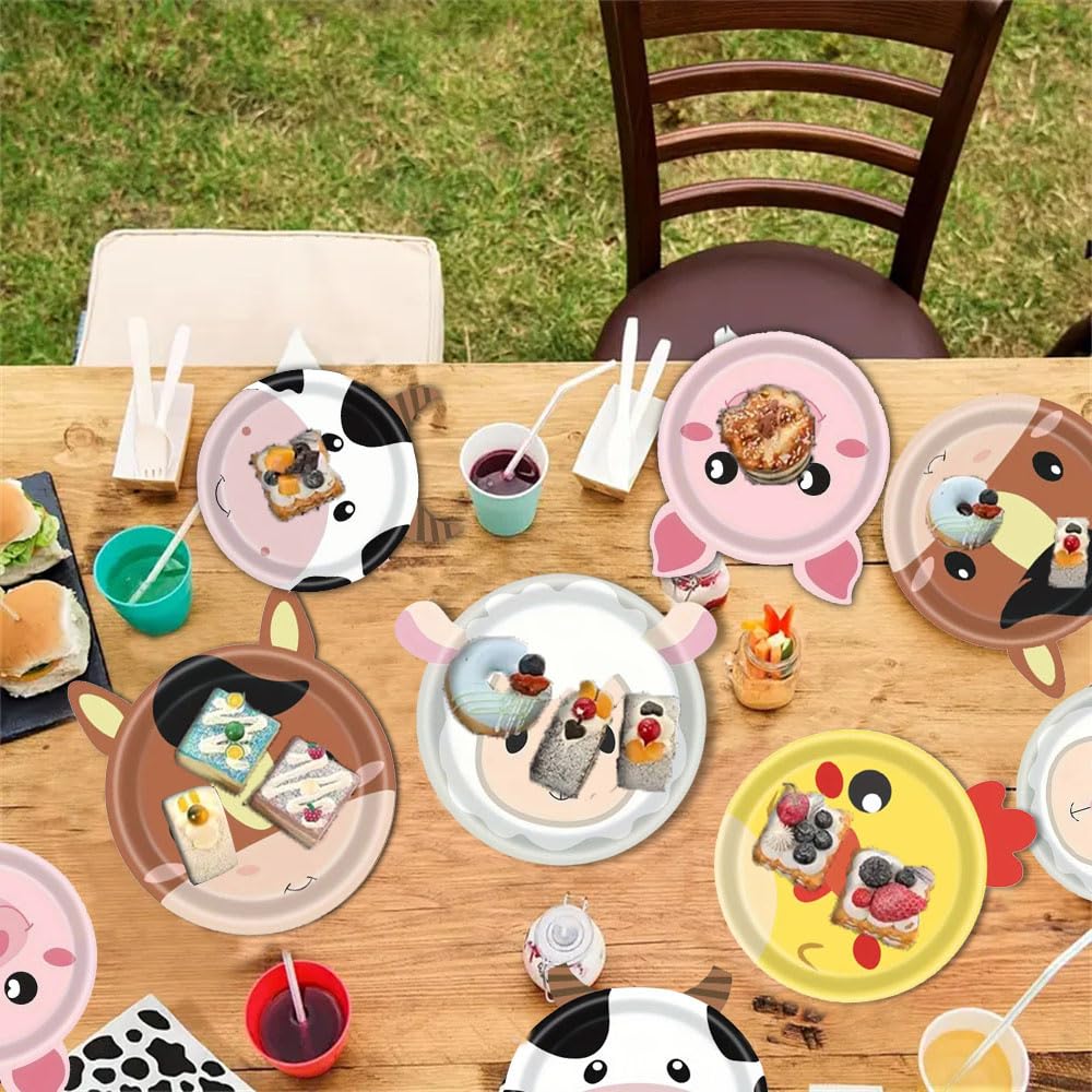 Platos de Papel para Fiestas de Animales de Granja