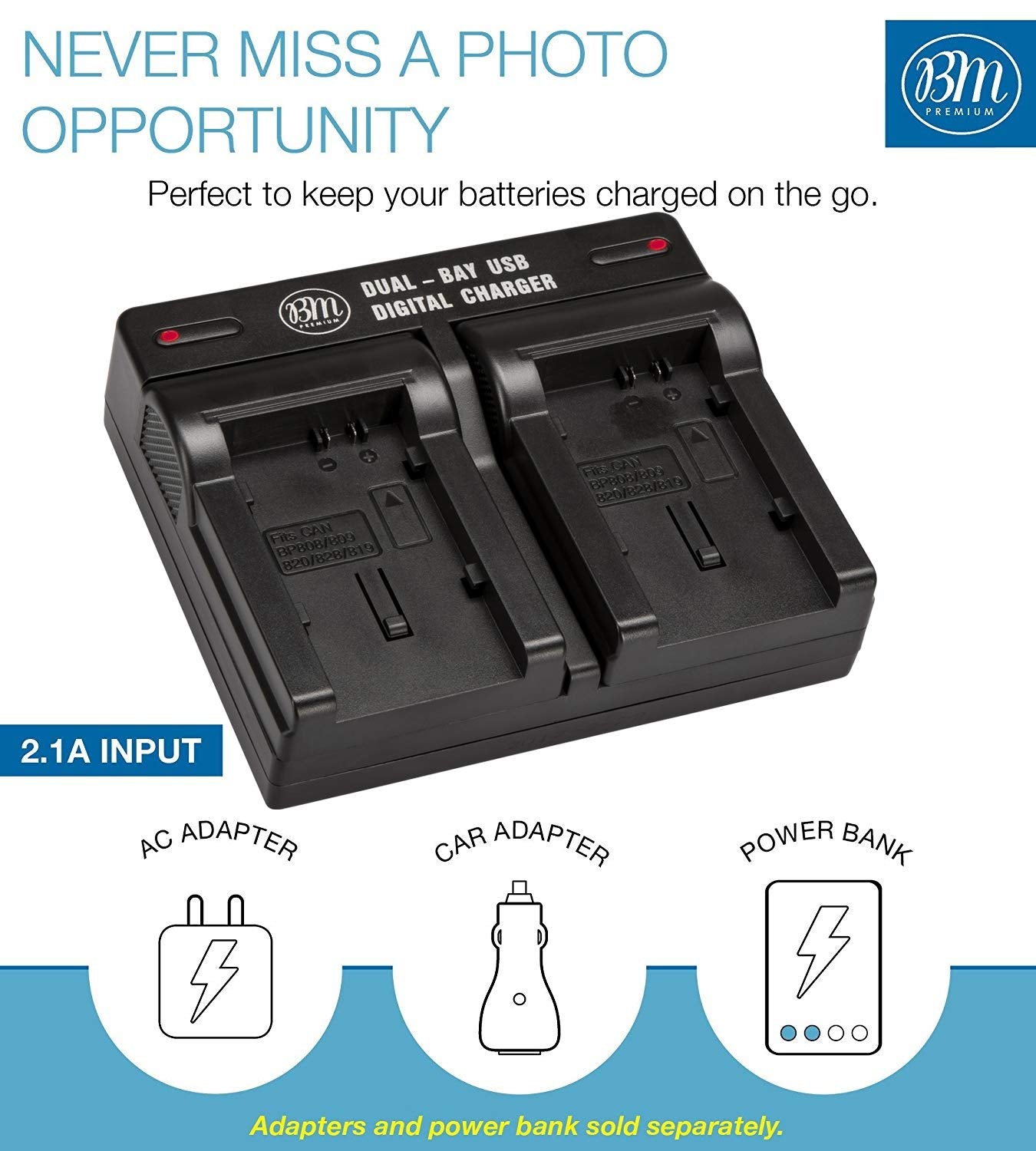 BM Premium 2-Pack of BP820 Batteries and USB Dual Battery Charger for Canon VIXIA HFG10 HFG20 HFG30 HFG40 HFM41 HFM400 HFS21 HFS30 HFS100 HFS200 HF11 HF20 HF21 HF200 HG20 HG21 XA10 XA20 XA25 XA30 XA35