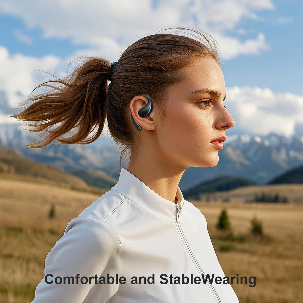 Auriculares Inalámbricos Psadhi Negro Conducción Ósea para Correr y Fitness IPX7 Impermeable