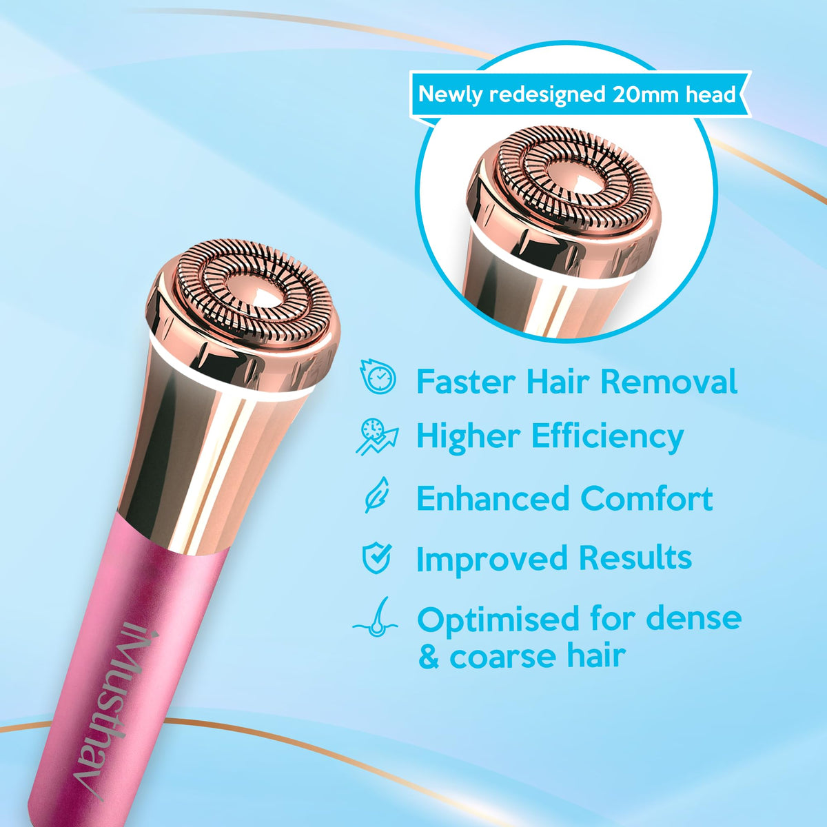 Depiladora Facial para Mujer, Afeitadora Eléctrica Indolora y Impecable