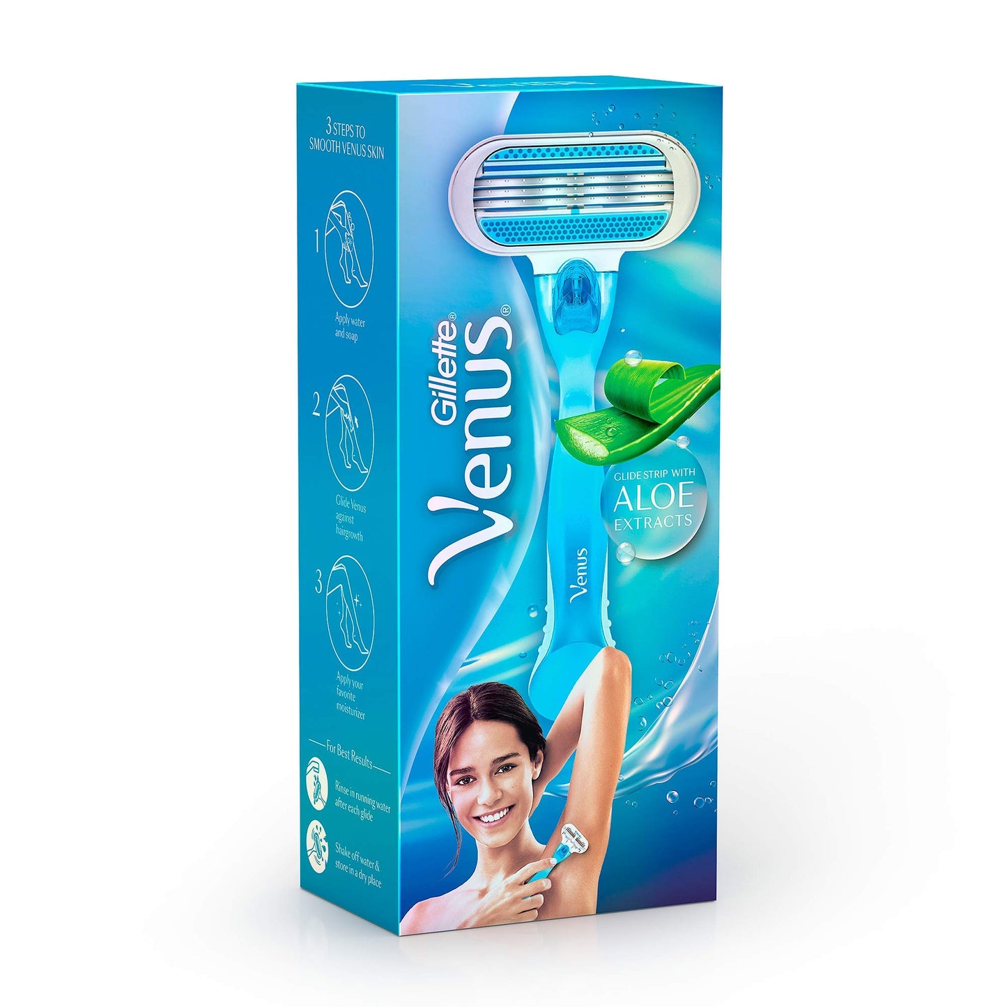 Gillette Venus - Mango de afeitar para mujer con una cuchilla de afeitar, 1 unidad