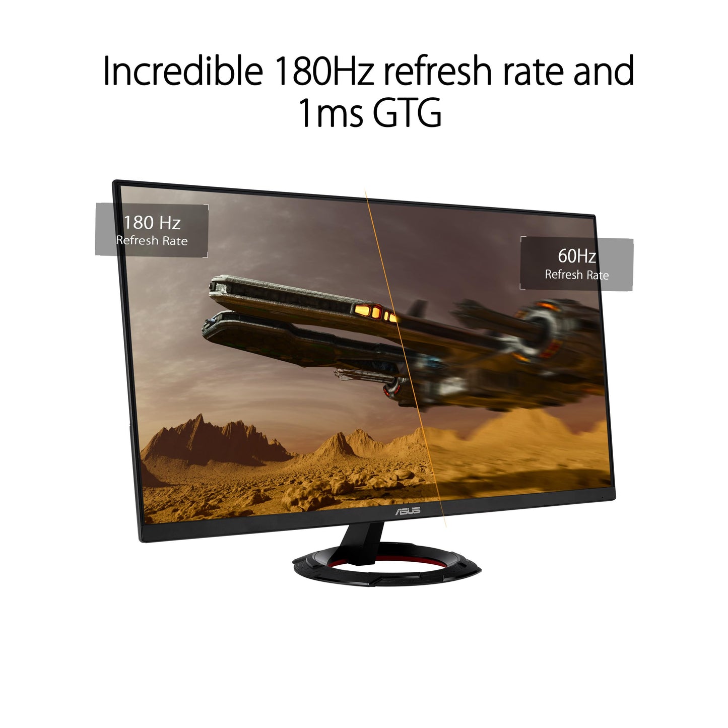 ASUS TUF Gaming Monitor 1080P de 27 pulgadas (VG279Q3R) - Full HD, 180Hz, IPS rápido, Extreme Low Motion Blur, 1ms, FreeSync, Overdrive variable, Shadow Boost, Cuidado de los ojos, 100% sRGB, garantía