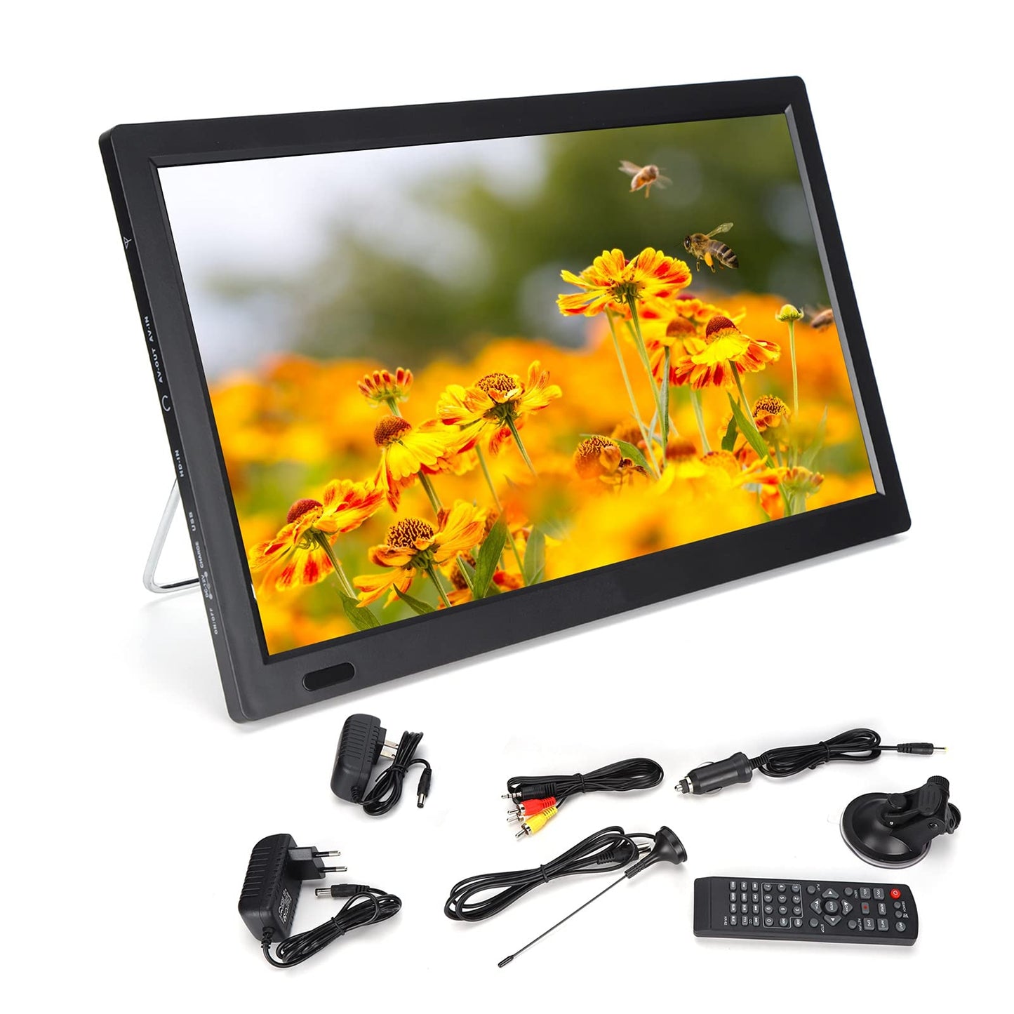Dpofirs Televisión Digital portátil, 1080P HD 13 Inch Televisión Portátil, Mini 1080P HD TV, STV LED Portátil Recargable con USB para Automóvil Niños Viajes Campamentos, Regalos