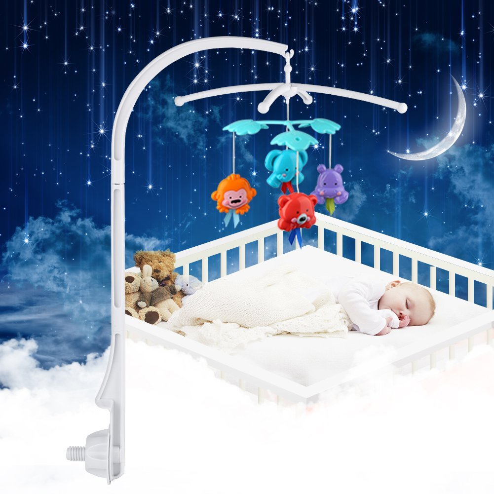 Soporte para Campana de Cama Móvil para Cuna de Bebé, Decoración de Juguete, Soporte para Brazo Colgante, Estante Musical para Cuna de Bebé para Divertido