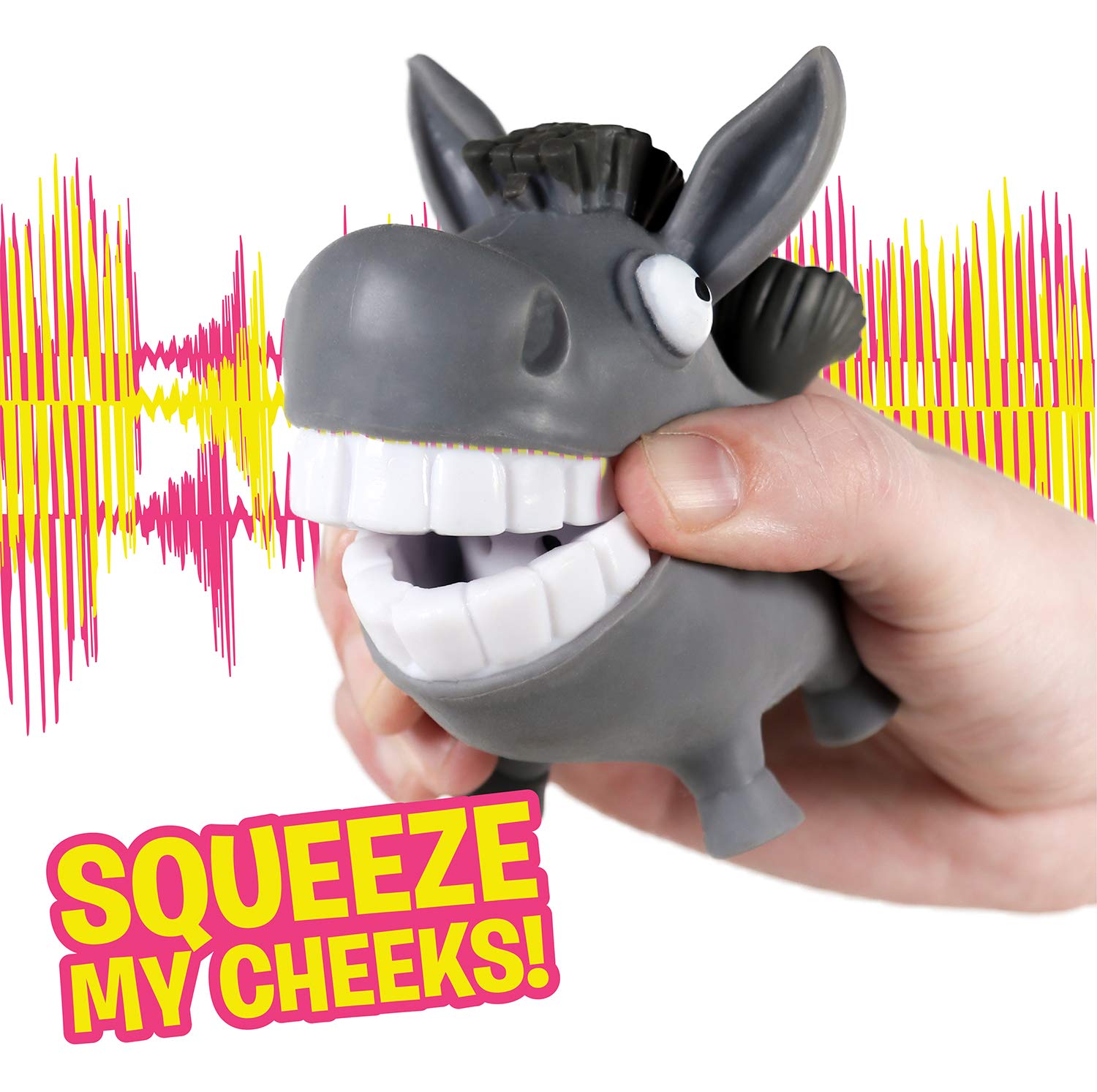 Hog Wild Scream-O Screaming Donkey Toy – Aprieta Las mejillas del Burro y Hace un Sonido Divertido e hilarante – Serie 1 – Edad 4+