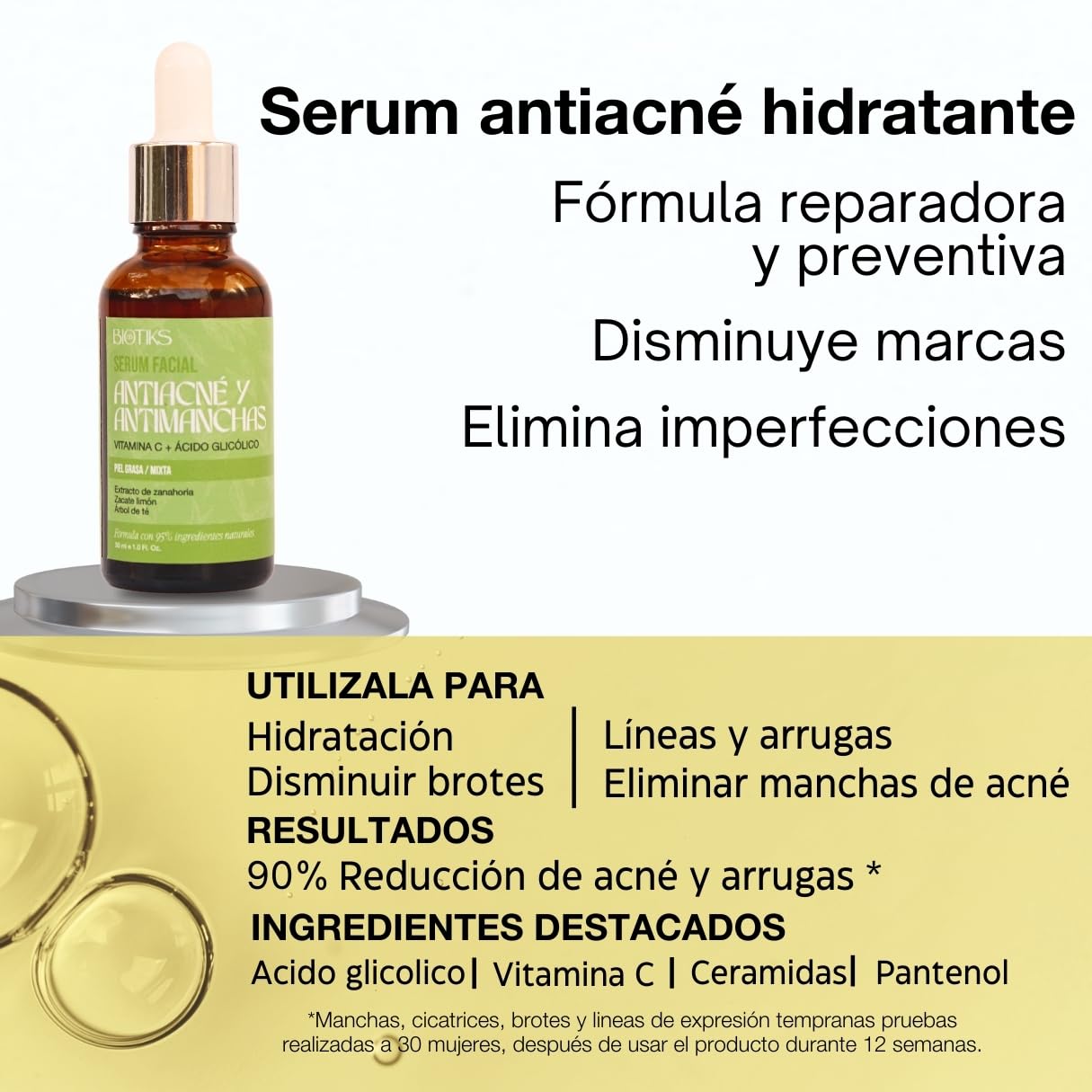 Kit anti acné para piel grasa (Limpiador, tónico, crema hidratante y sérum tratamiento) piel con menos grasa, marcas y acné