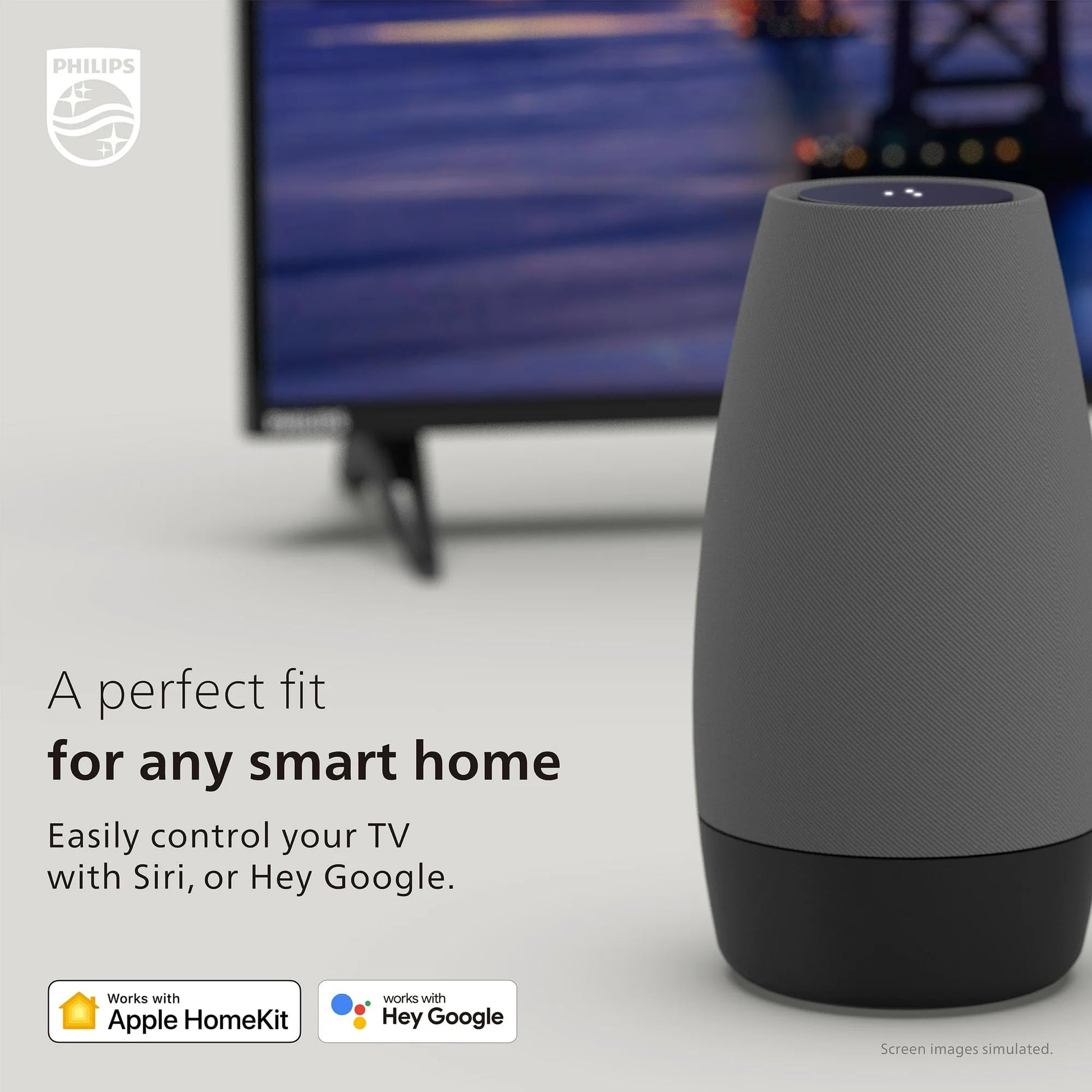 Television PHILIPS HD 720p Smart TV Sin Bordes Compatible con Alexa y Google Assistant Reacondicionado