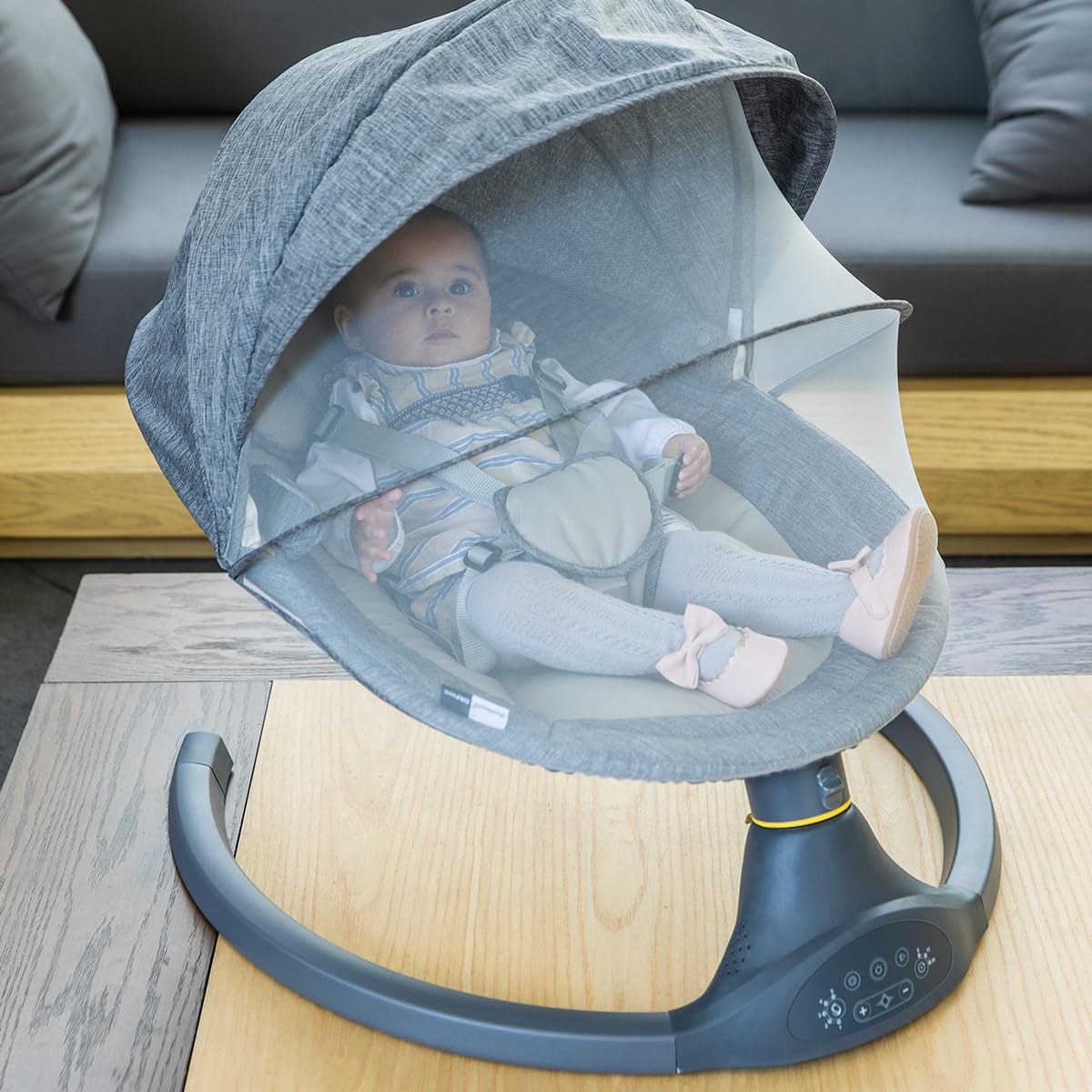 BAMBINETO Mecedora Eléctrica Bebé ORPHIC con Bluetooth