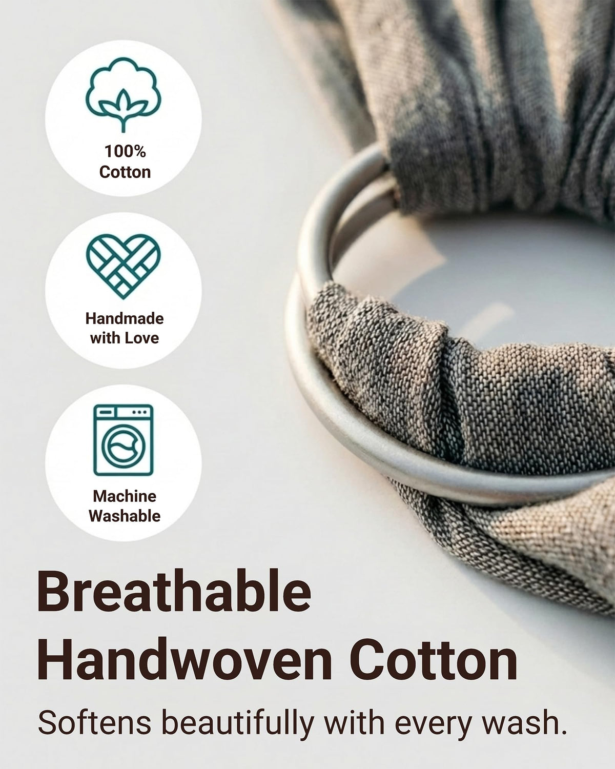 Envoltura de cadera para bebé – Portabebés para recién nacidos y niños pequeños – Envoltura de bebé de algodón suave para una cómoda ropa de bebé – Ideal para regalos de lactancia y ducha de bebé