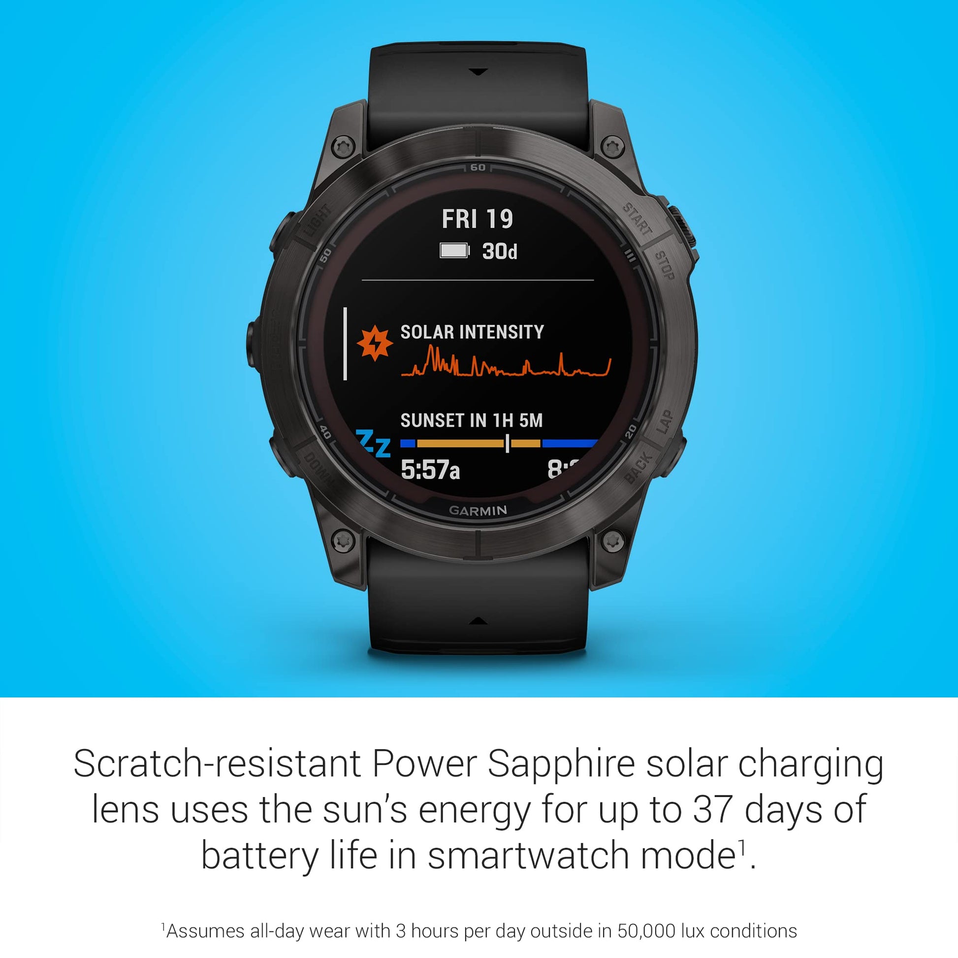 Garmin Fenix 7X Pro Zafiro Solar, Gris Carbon/Negro 51 mm