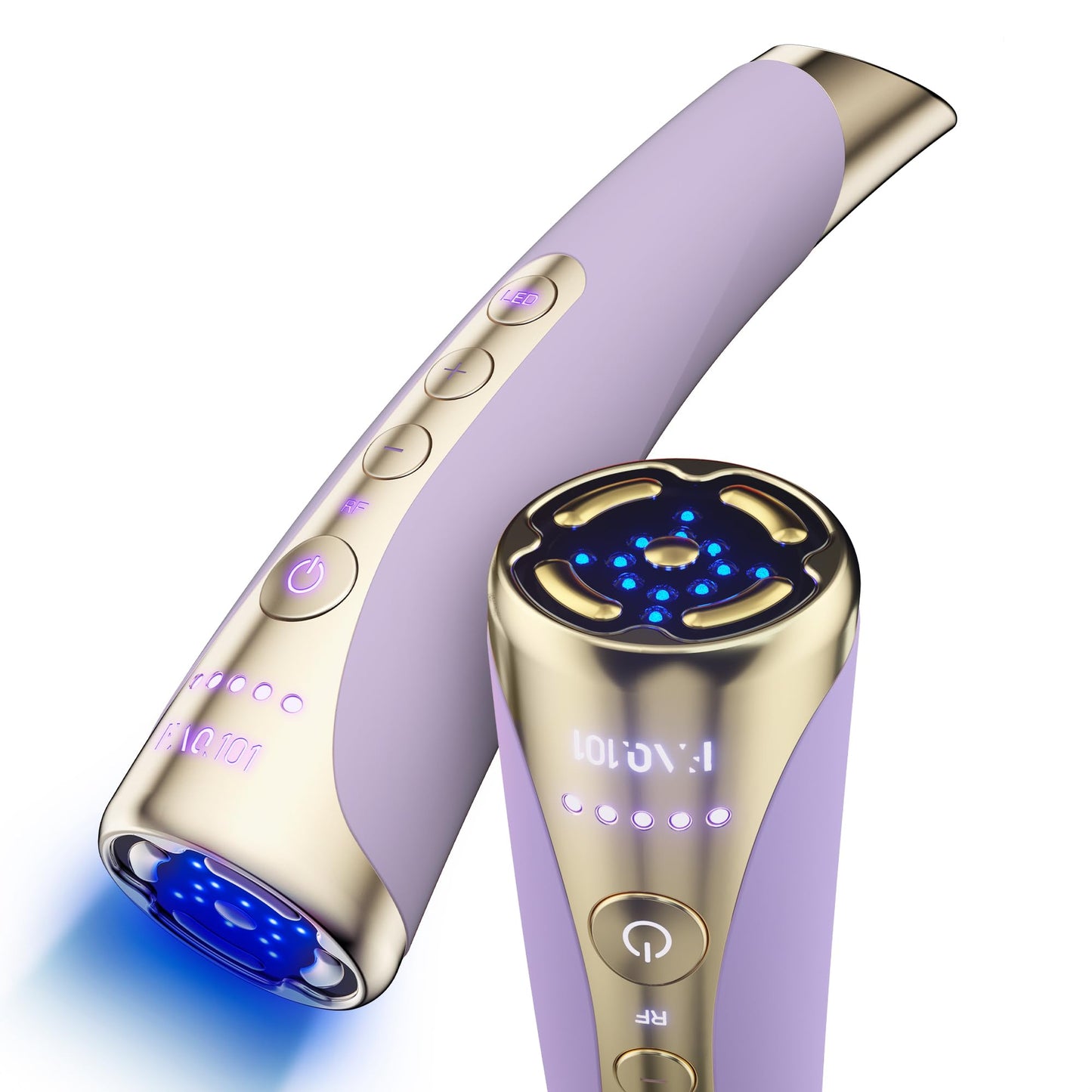 FAQ 101 - Masajeador facial reafirmante - Luz roja LED para renovación de la piel - Luces LED y alta frecuencia para el cuidado facial - Belleza y antiarrugas - Amethyst