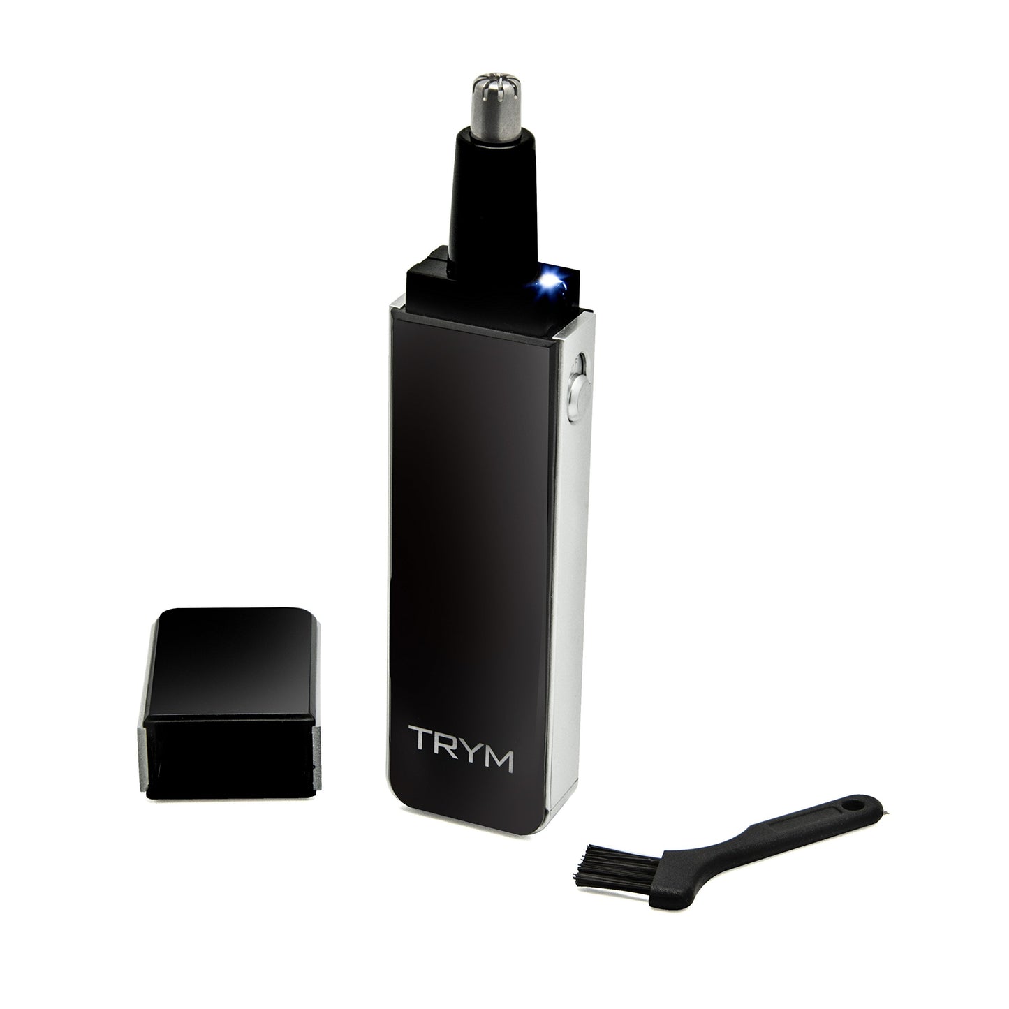 TRYM Nose Hair Trimmer with LED Grooming Light for Precision Trimming - Sleek and Premium Design Ideal for Trimming Your Nose, Ears, and Eyebrows