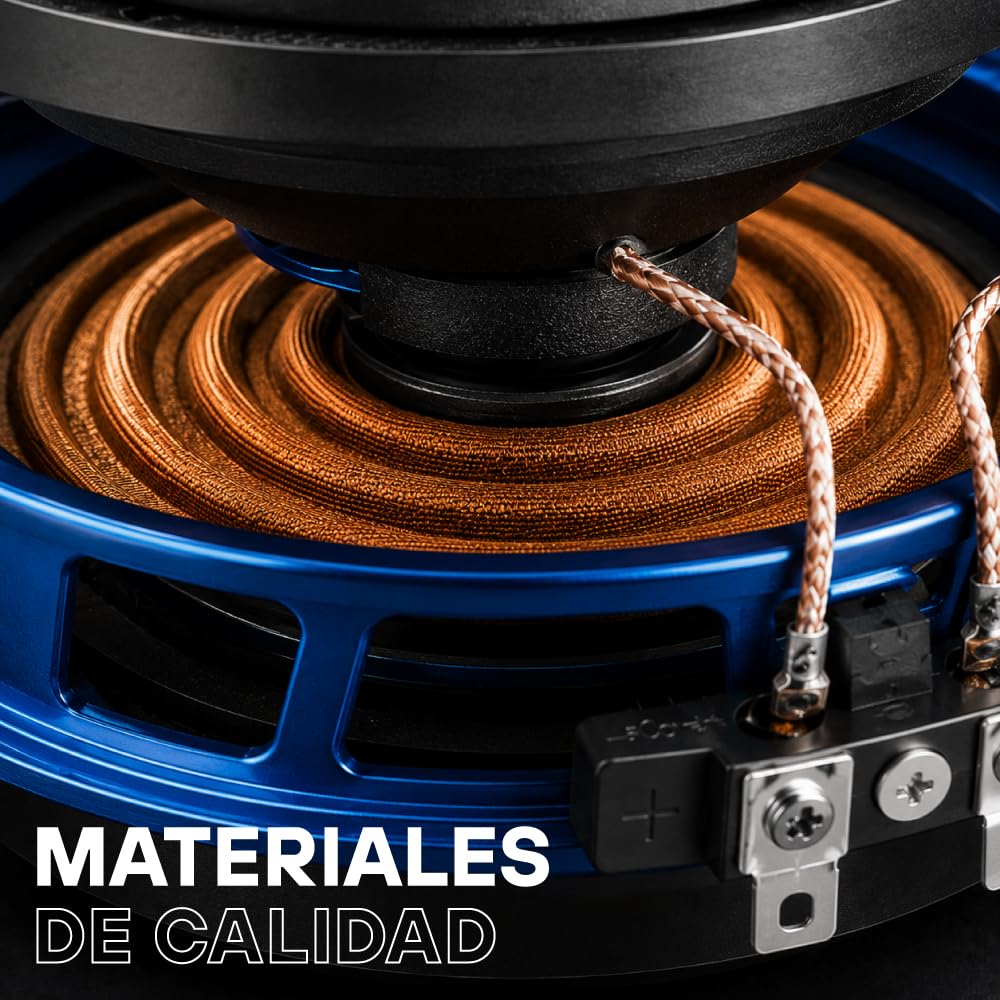 Kit de Bocinas Medio Rango Evolum Audio Negro Cono de Papel de Titanio Modelo Open Show para Sonido Claro y Potente
