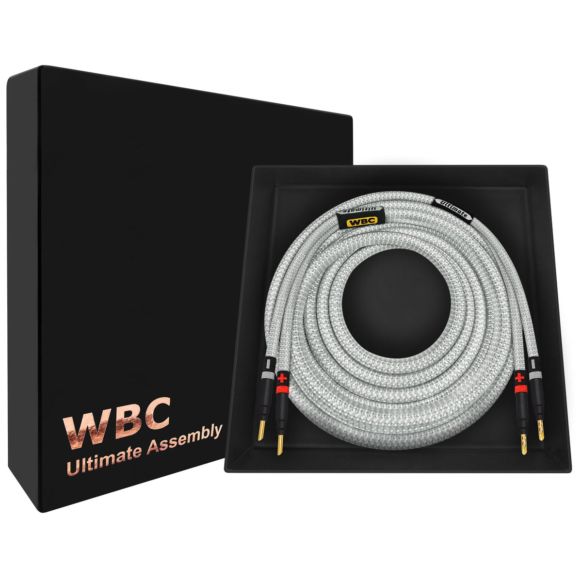 Cable Alta Fidelidad Worlds Best Cables Plateado 5 Pies OFC 8 AWG con Enchufes Eminence Gold Plátano