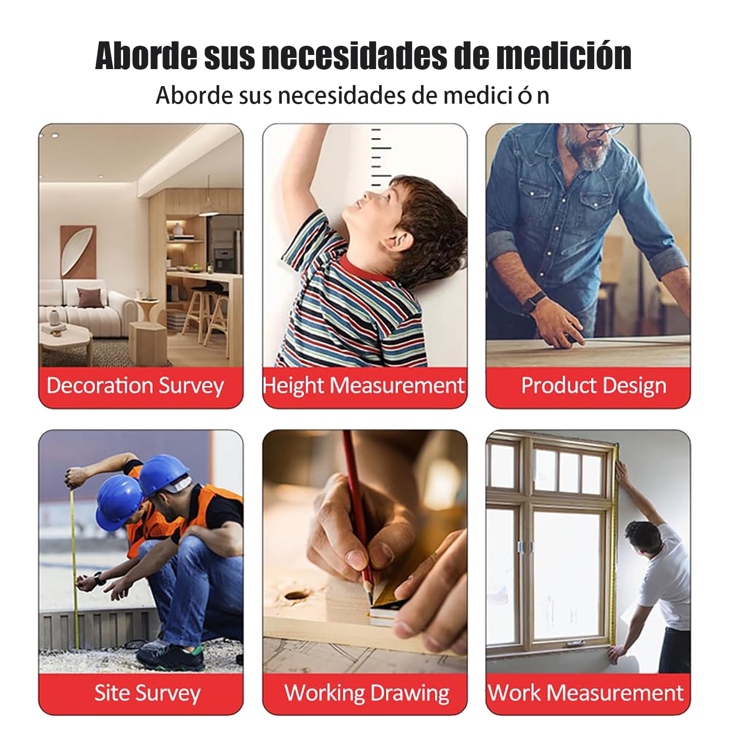 Cinta Métrica Transparente，Herramienta de Medición,Para la Construcción de Cinta de Bloqueo y Proyectos de Bricolaje, Fácil de Leer, Retráctil-10m（1pc）