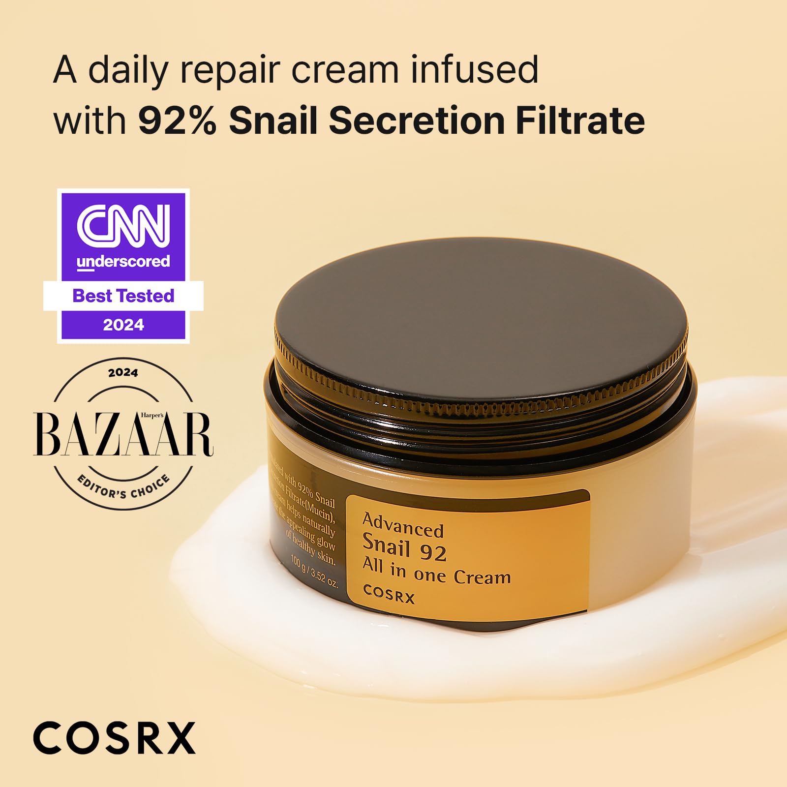 COSRX Advanced Snail 92 All in One Cream, 100ml