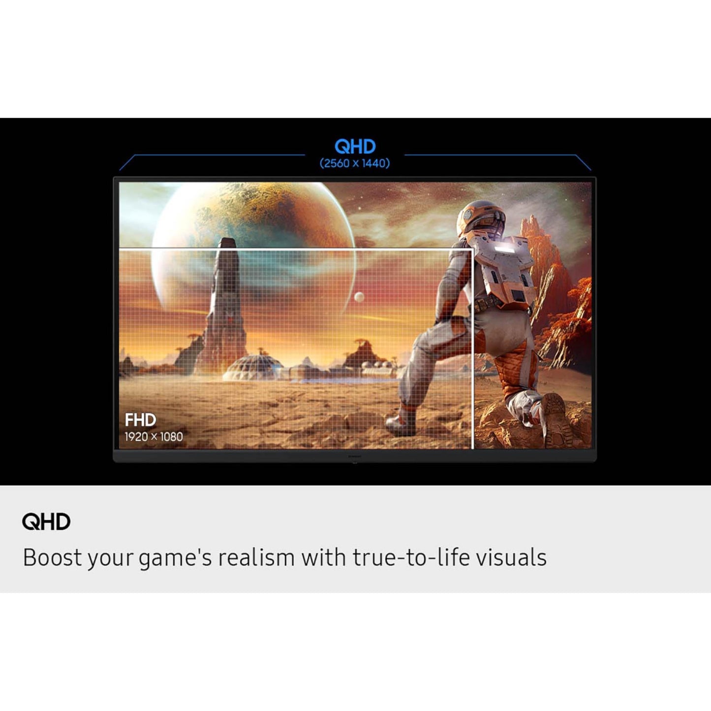 SAMSUNG - Monitor para juegos de resolución QHD Odyssey G5 G53F de 27 pulgadas, HDR10, frecuencia de actualización de 200 Hz, panel IPS, AMD FreeSync Premium, ecualizador negro, interruptor de fuente