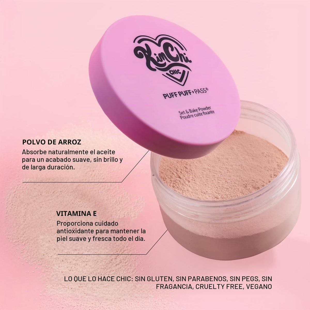 KimChiChic Beauty Puff Pass Set & Hornear Suelto Ajuste en Polvo Maquillaje