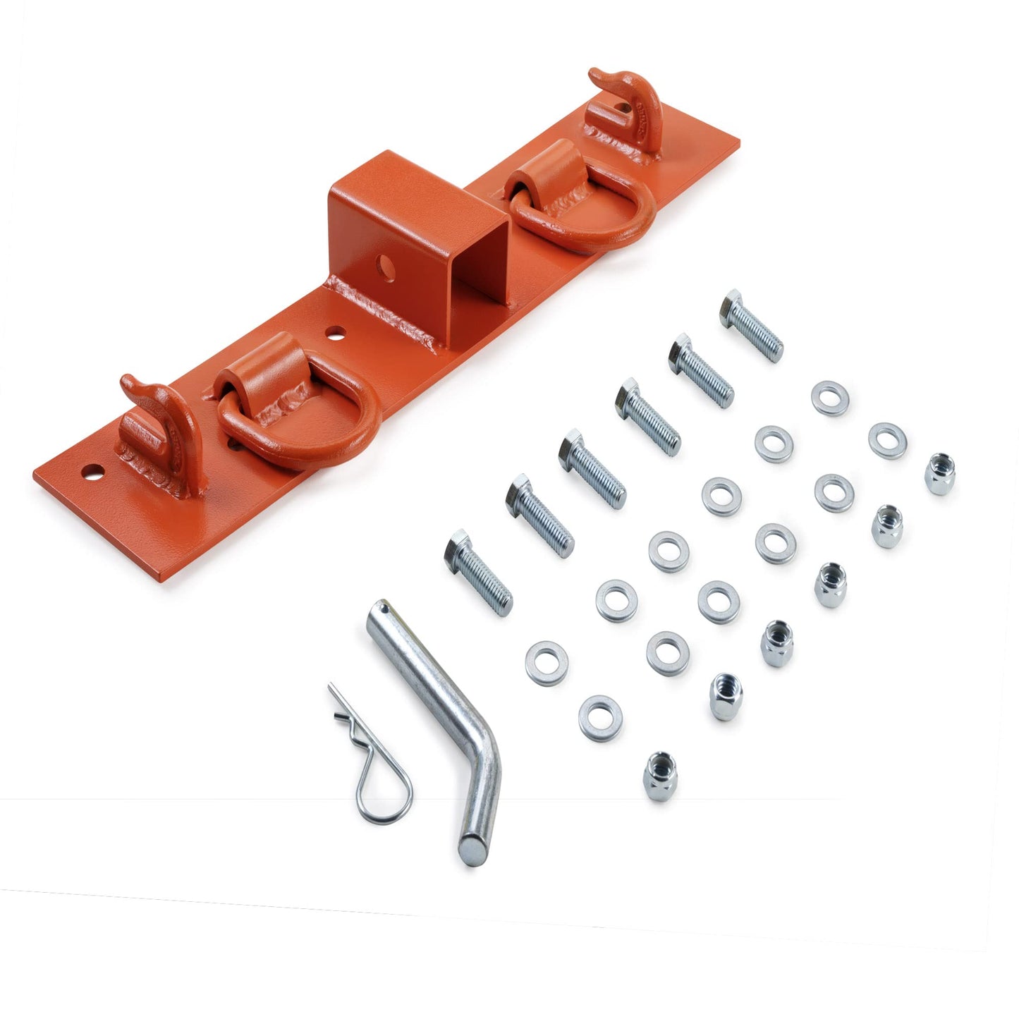 ONECHOI - Ganchos para cubeta de tractor con pernos de 2 pulgadas, ganchos de agarre de grado G70, anillos en D forjados, pernos de gancho de remolque para cubos universales de tractor (tornillo