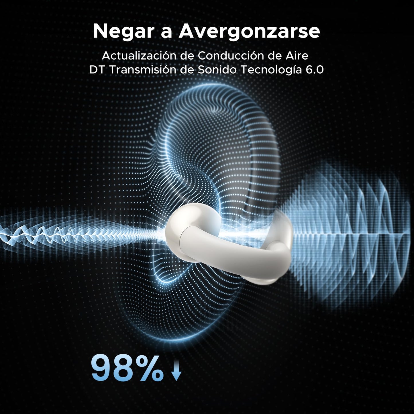 Audífonos Inalámbricos UGREEN Bluetooth 5.4 Abiertos, Diafragmas 12mm con ENC y Carga Rápida para 30 Horas de Reproducción