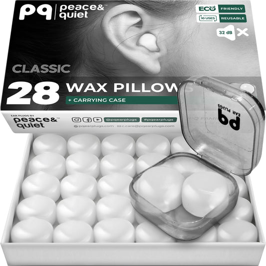 Tapones de Cera PQ para Oídos Transparente Cancelación de Ruido 32 Db para Dormir y Nadar