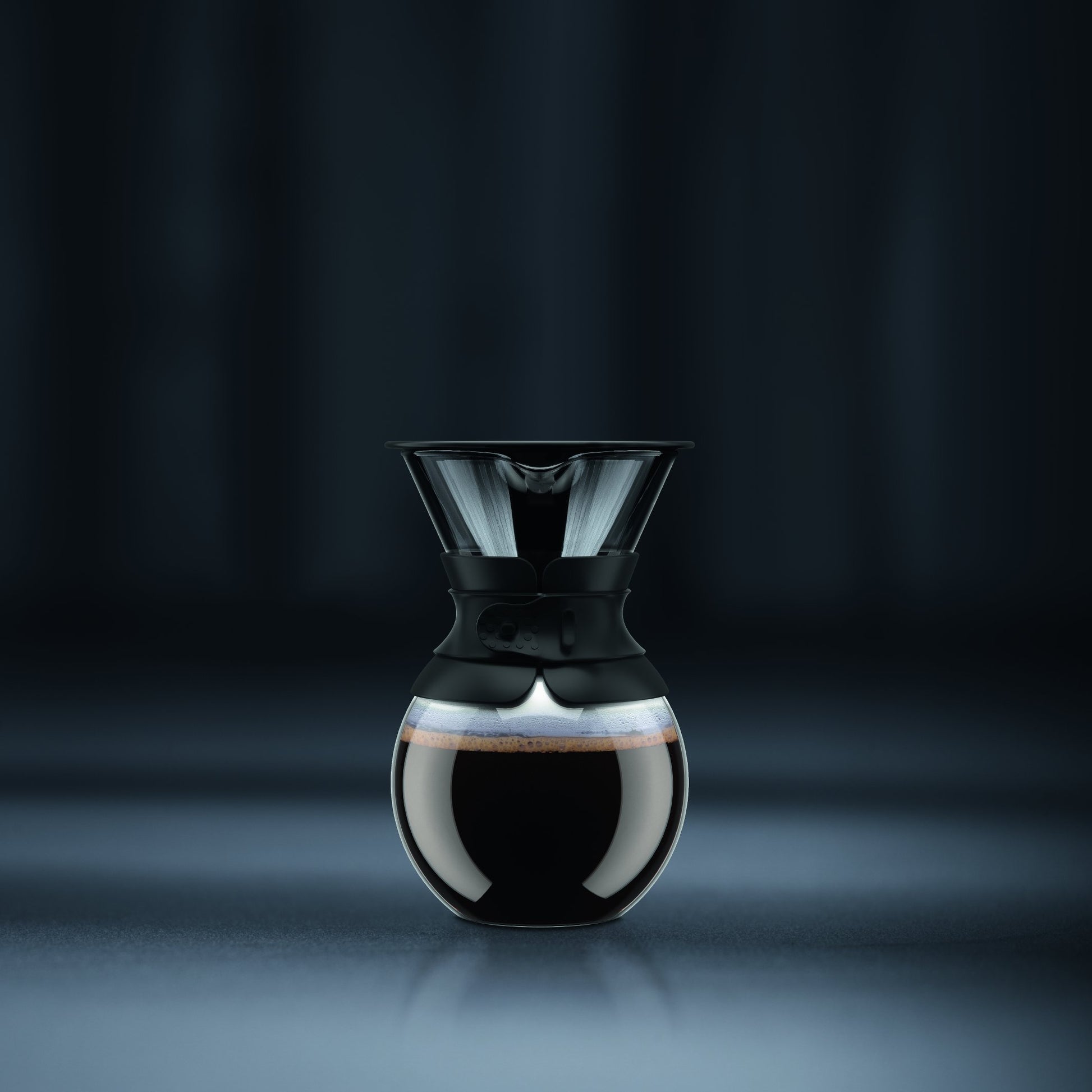 Bodum Pour Over Coffee Maker with Borosilicate Glass Carafe and Stainless Steel Permanent Filter