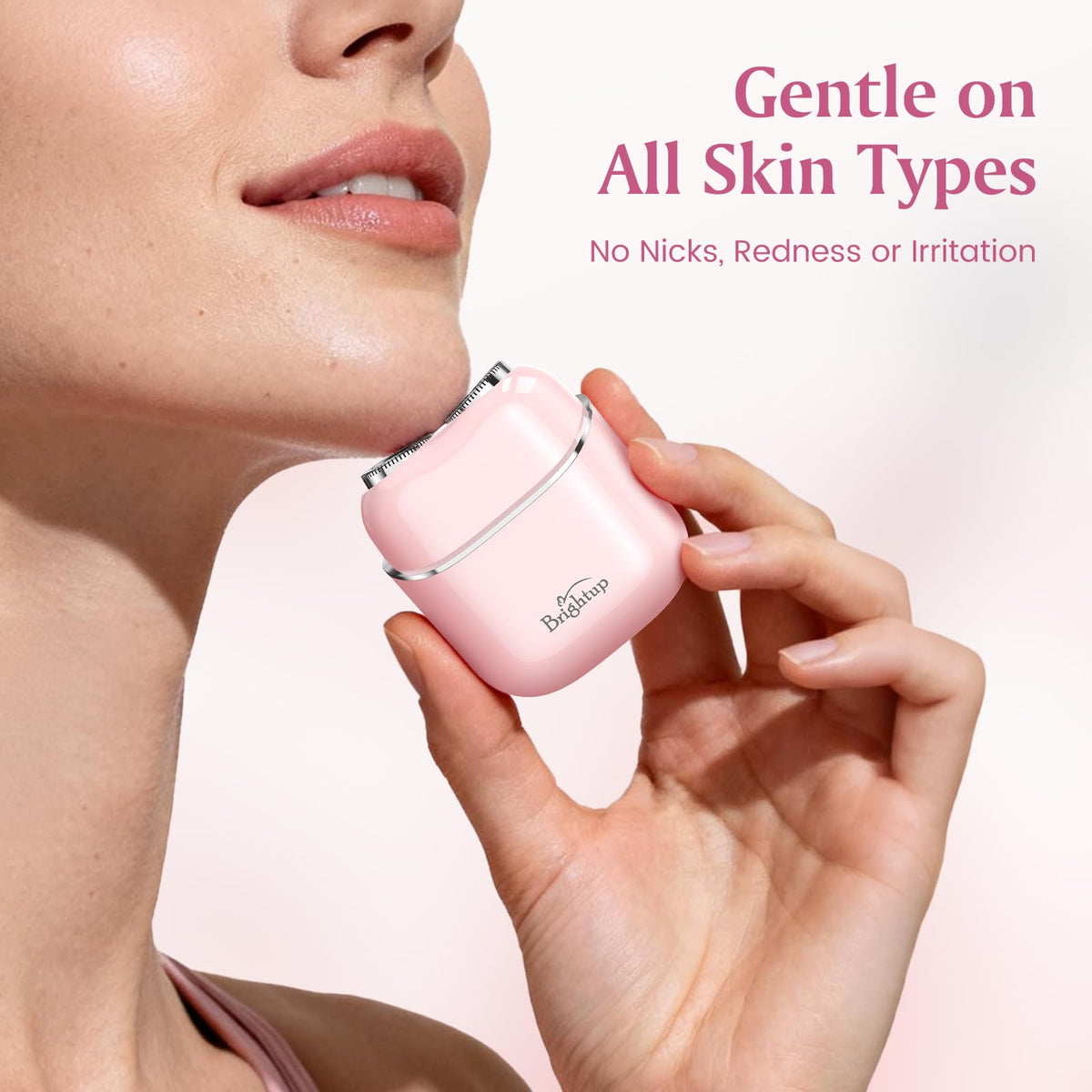 Brightup Maquinilla de afeitar facial para mujer, depiladora facial para melocotón fuzz labios cara