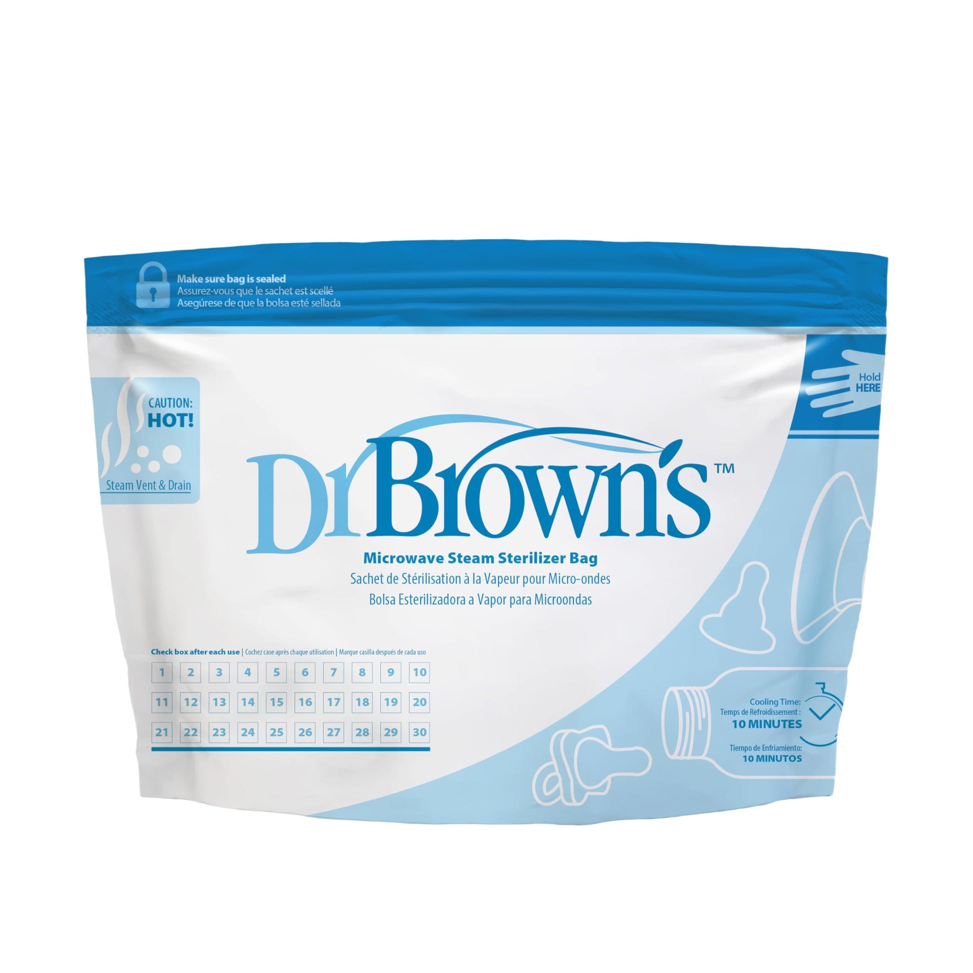 Bolsitas Esterilizadoras para Microondas Dr. Brown's a Vapor
