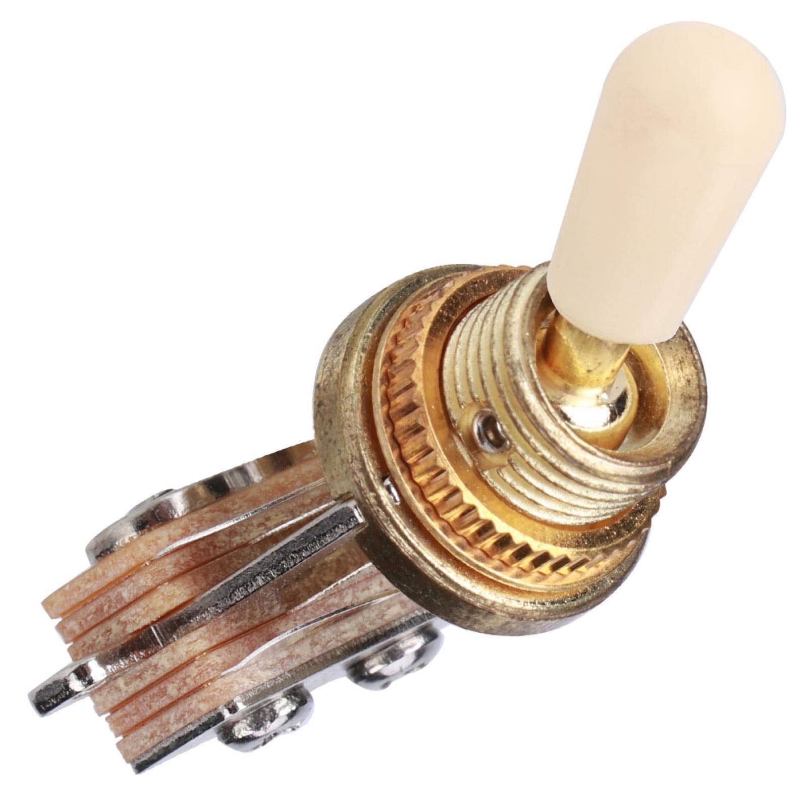 Okuyonic Selector de pastillas portátil con interruptor de tres posiciones, Interruptor Selector de Palanca para cualquier técnico de guitarra para guitarristas(Yellow hat)