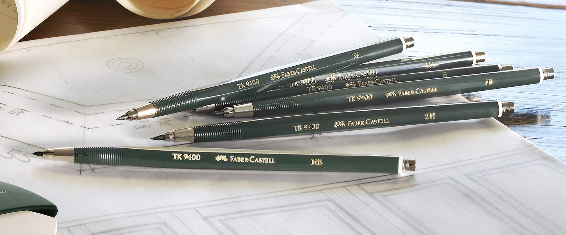 Lápiz Retractable Faber-Castell Negro TK 9400 4B