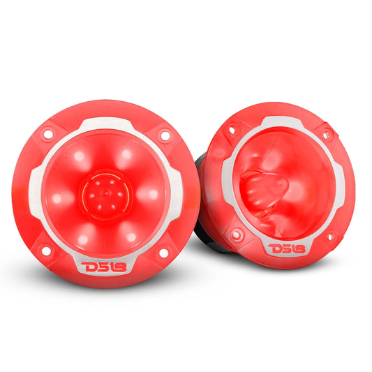 DS18 PRO-TW2L RGB Alluminum Super Bullet altavoz de agudos y Bullet- Bobina de voz de 1 pulgada, cuerpo de policarbonato y bala, 400 W máximo, 200 W RMS, 4 ohmios, cruce integrado, los tweeters PRO son los mejores (par)